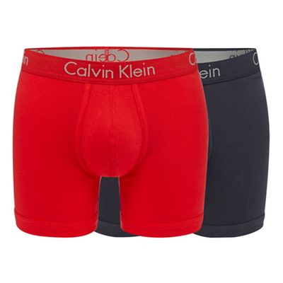 Calvin Klein Underwear Pack of two red and grey stretch trunks
